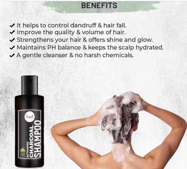 Activated Charcoal Shampoo 210 ml each Pack of 2