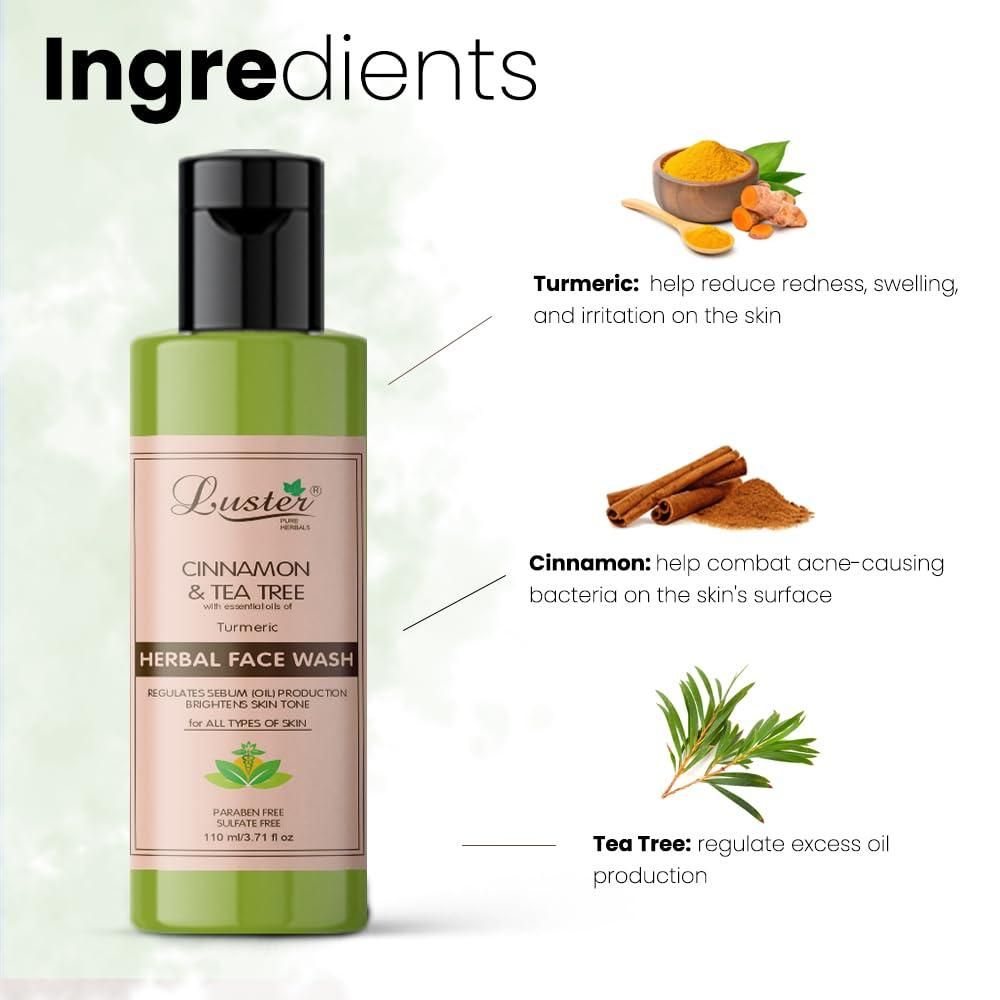 Cinnamon & Tea Tree Face Wash 110 ML (Pack of 2)